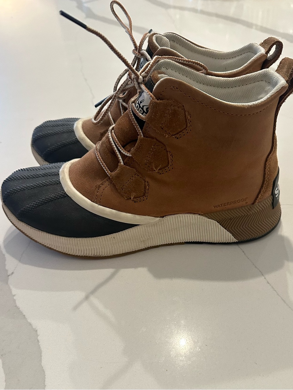 Sorel Out N About Brown and Black Winter Boot Booties